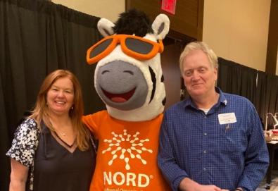 ASB patient educator Sean presented at NORD’s Students for Rare Annual Conference (with caregiver/wife Robin).
